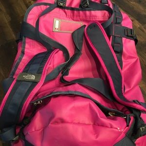 North face hot pink bag